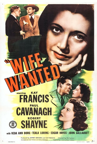 Poster 1 de Filme Wife Wanted (1946)