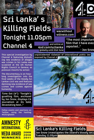 Poster 1 de Filme Sri Lanka’s Killing Fields (2011)