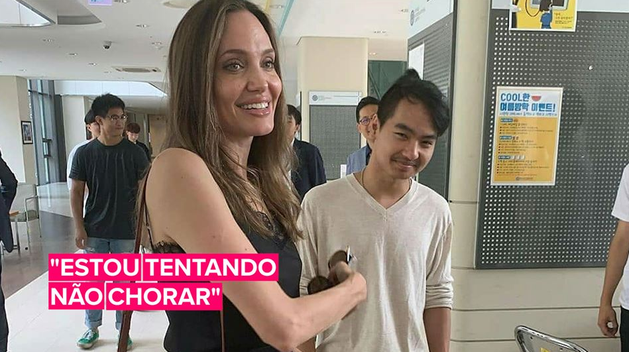 Angelina Jolie se emociona ao deixar filho na universidade