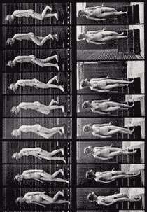 Descending Stairs and Turning Around (Woman Walking Down Stairs)