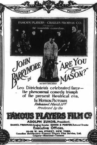 Poster 1 de Filme Are You a Mason? (1915)