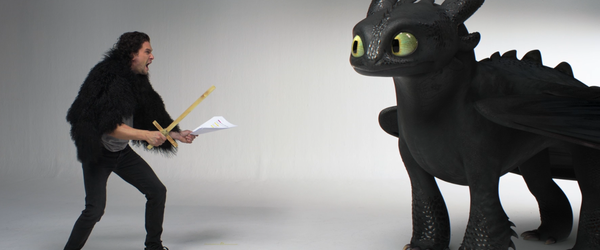Kit Harington & Banguela interagem em vídeo de Como Treinar o Seu Dragão 3