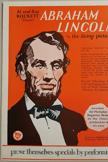 Poster de Filme A Vida Dramática de Abraham Lincoln (1924)