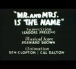 Mr. and Mrs. Is the Name