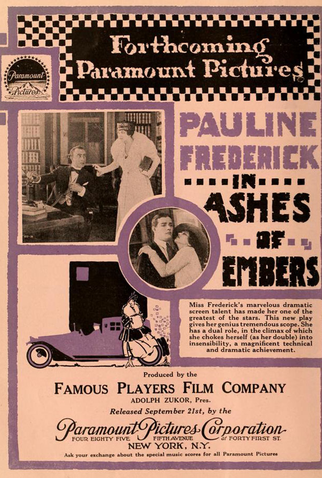 Poster 1 de Filme Fogo de Cinzas (1916)