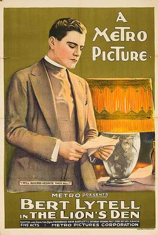 Poster 1 de Filme The Lion's Den (1919)