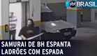 Samurai de BH: homem usa espada samurai para espantar ladrões de bicicleta | SBT Brasil (26/08/23)