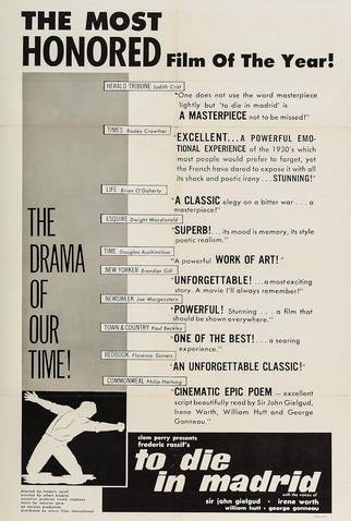 Poster 4 de Filme Mourir à Madrid (1963)