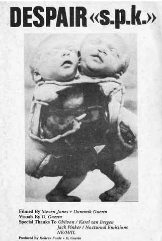 Poster 1 de Filme S.P.K.: Despair (1982)